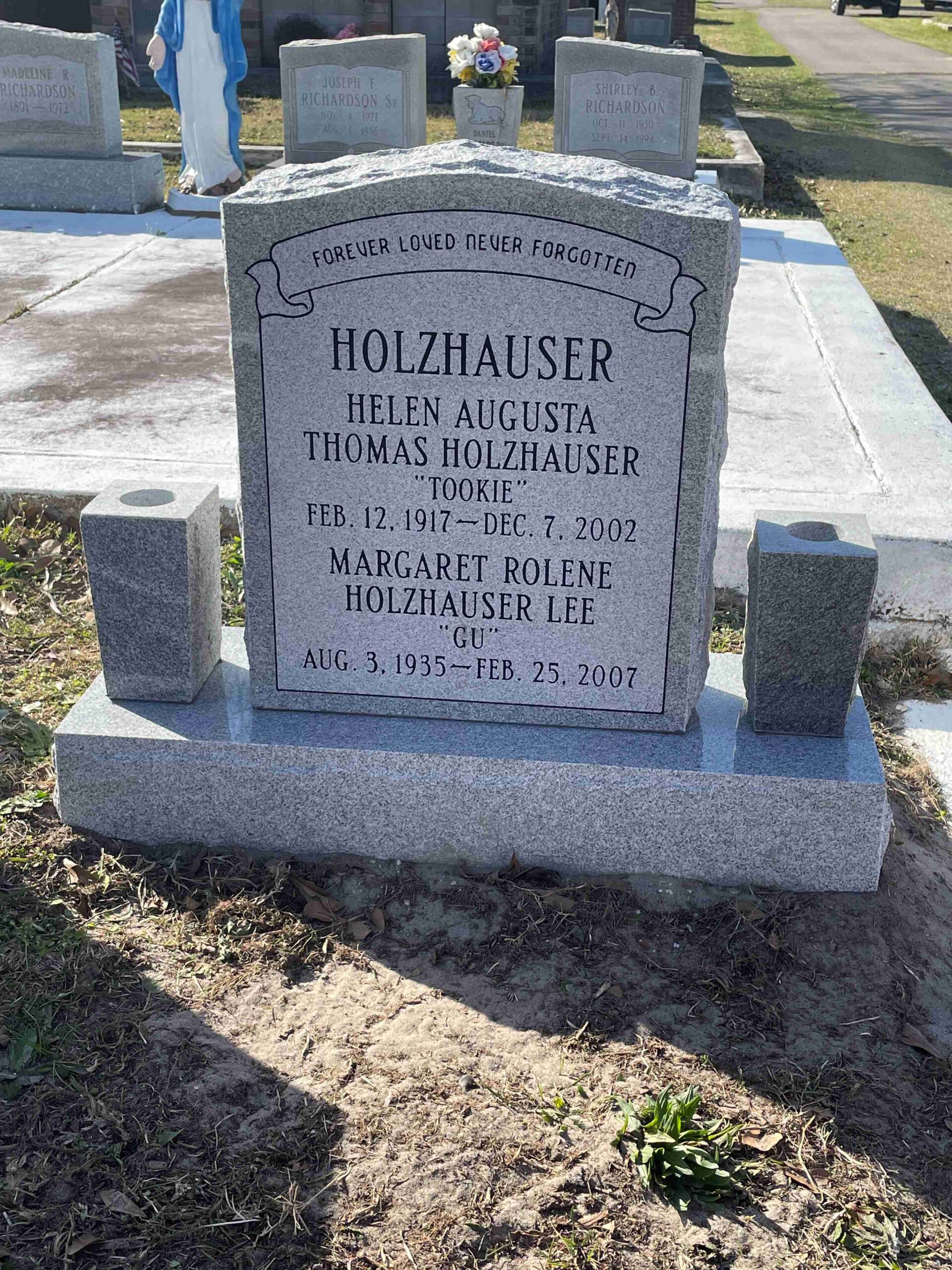 Helen Augusta Thomas (Tookie) Holzhauser - St. Mary Cemetery